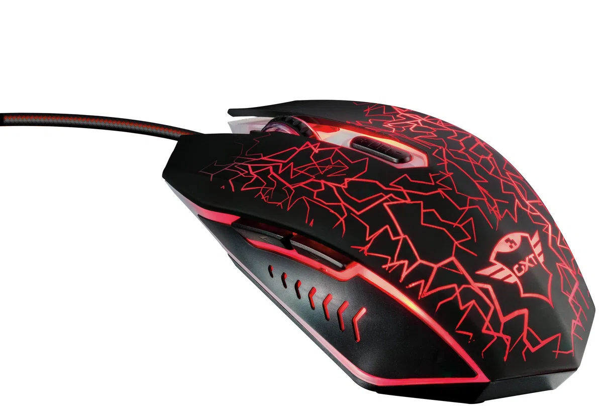Trust Gaming GXT 1180RW Set Gamer 4-en-1 Clavier Azerty français, Souris, Tapis et Casque avec Micro