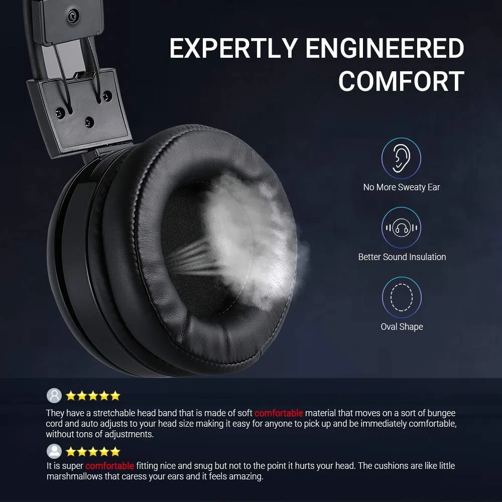 Casque de jeu ABKONCORE pour PS4, PC, ordinateur portable, casque avec microphone antibruit 7.1 Son surround virtuel, casque de jeu avec vibration des basses, lumières LED RVB contrôleur sur l'oreille