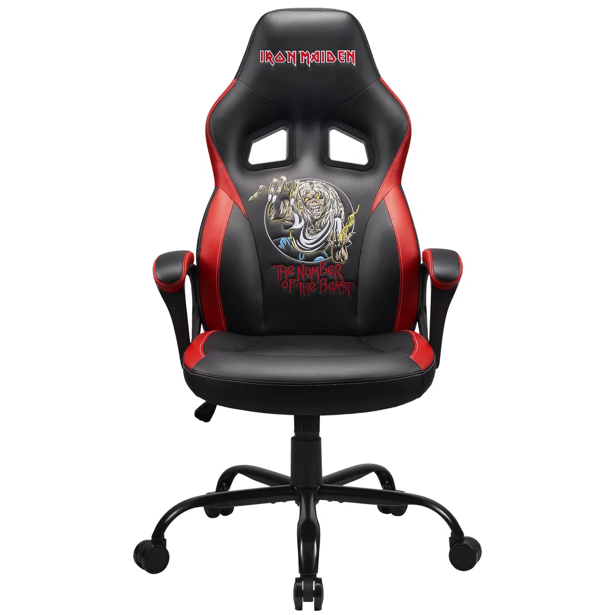 Subsonic - Chaise Gaming Original Iron Maiden - Fauteuil de Bureau Ergonomique avec Mousse Haute Densité, Mécanisme à Bascule et Accoudoirs Confortables - Hauteur Réglable
