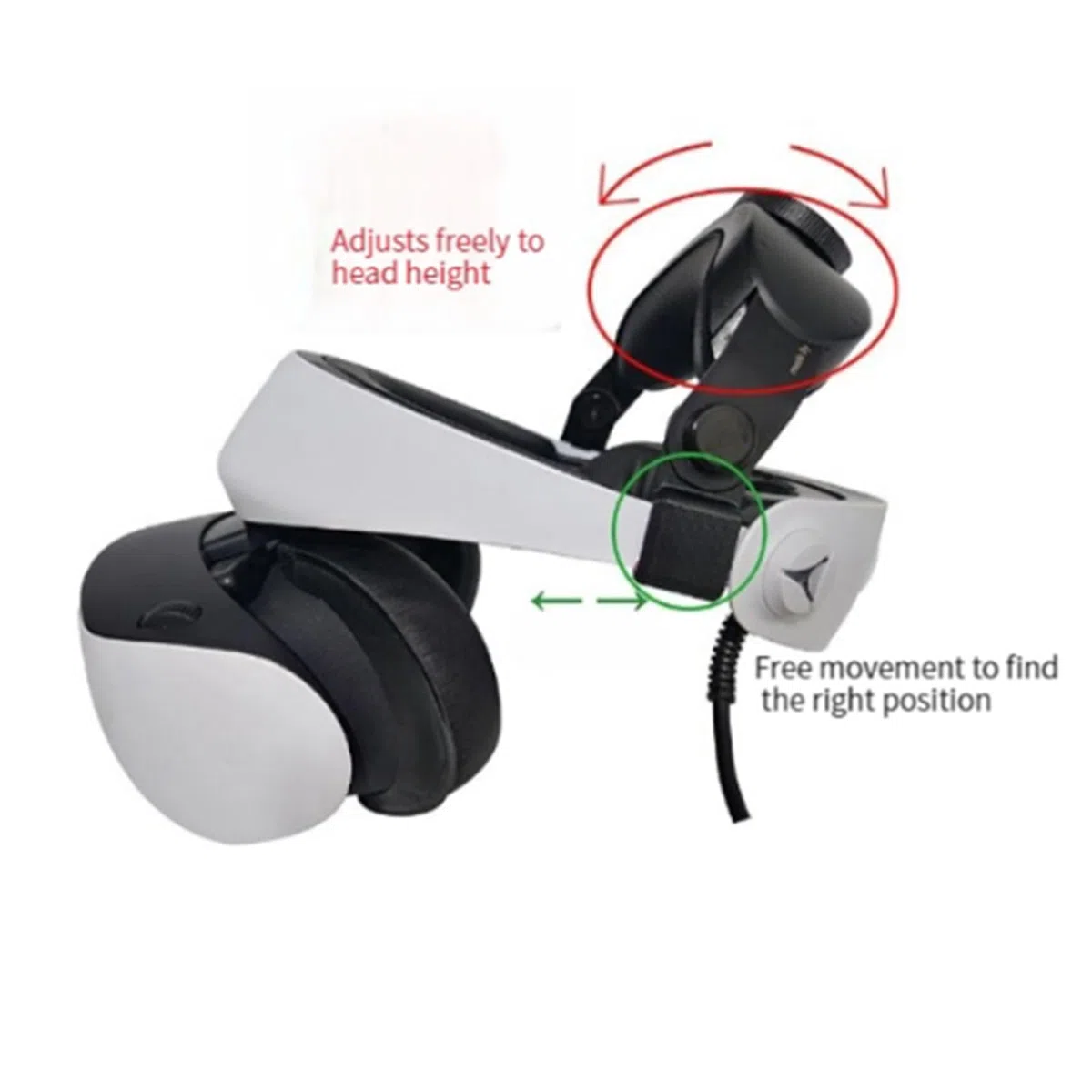 Sangle de tête réglable pour casque PSVR 2 VR, accessoires d'équilibre, pression de la tête, confort sur le dessus, demi-cercle, coussin de rechange compatible avec PlayStation VR2