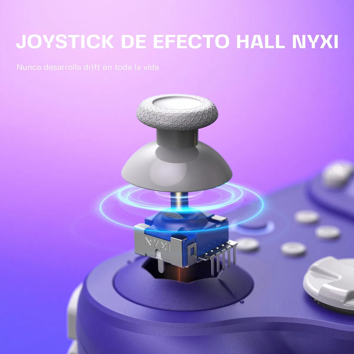 NYXI Warrior Manette Bluetooth pour Nintendo Switch/NGC/Wii/PC, contrôleur de commutateur sans fil avec joysticks à effet Hall/déclencheur, contrôleur Switch Pro avec micro interrupteur mécanique A/B