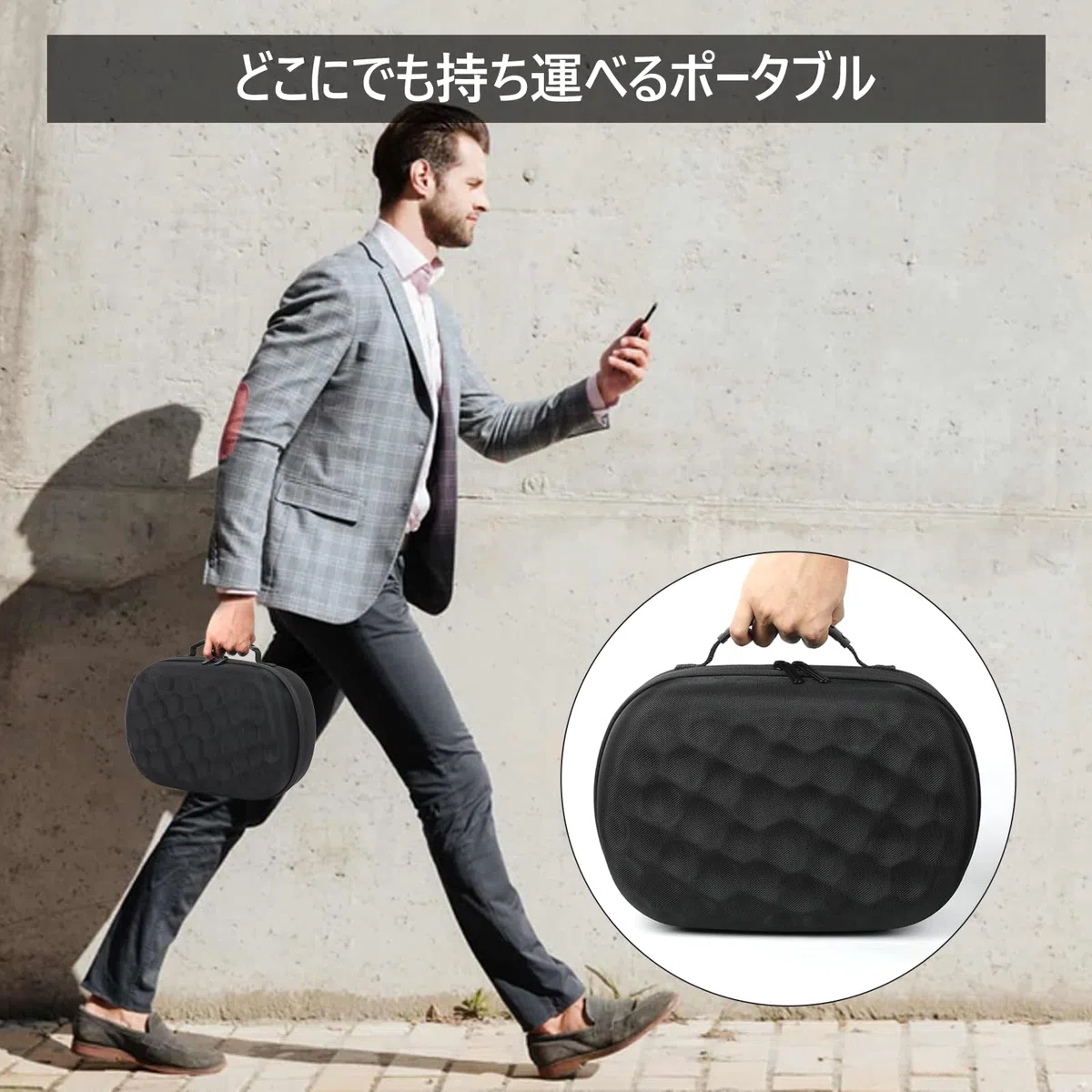 Étui de Transport Rigide en EVA pour Meta Quest 3/3S, Compatible avec Les Accessoires de Casque Quest 3S, résistant aux Chocs, imperméable, Doublure Douce pour Le Voyage et Le