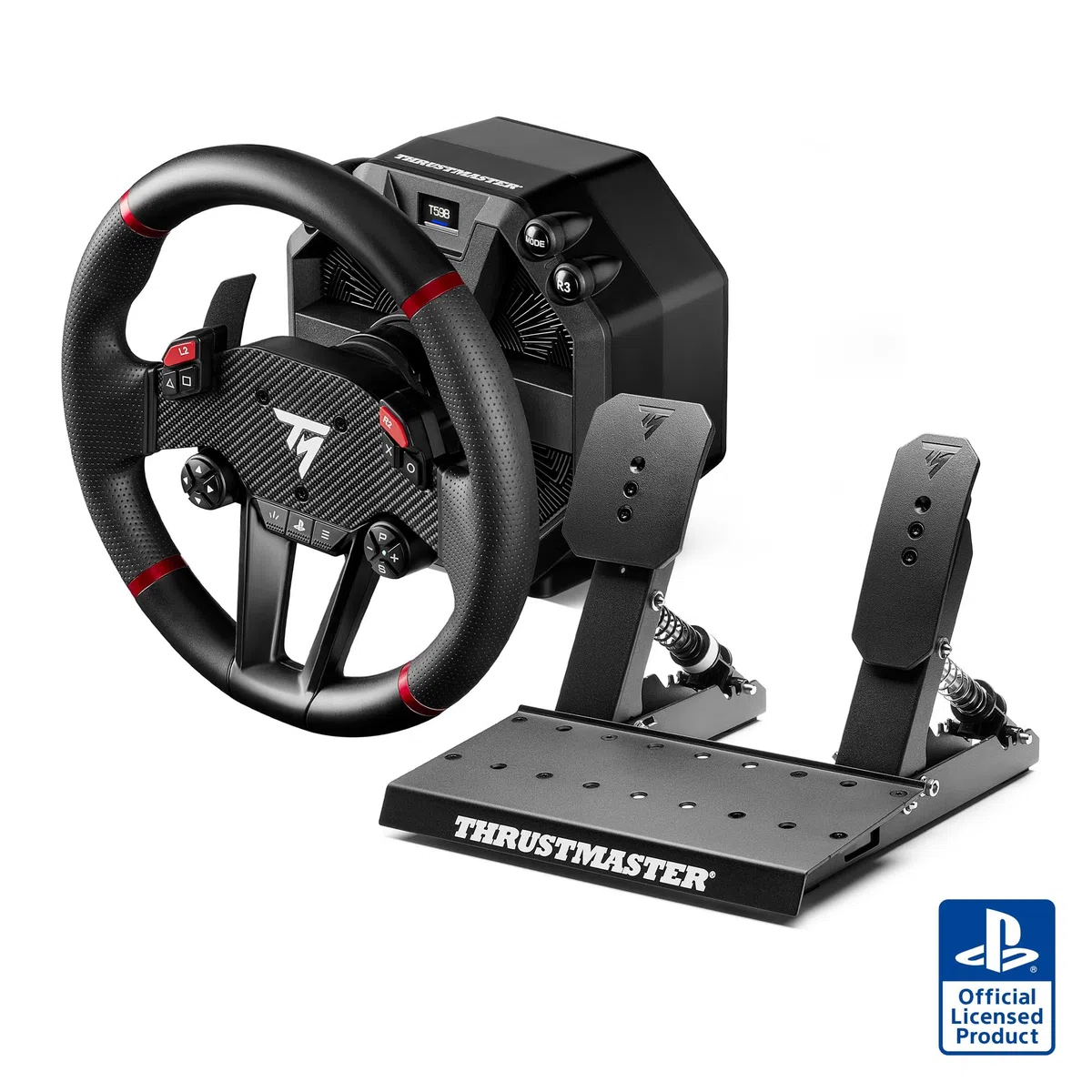 Thrustmaster T598 Direct Drive – Volant de Course Filaire avec Retour de Force – Ensemble de Simulation avec Pédalier et Câbles – Moteur Direct Drive 5 Nm pour Consoles PS5, PS4 et PC