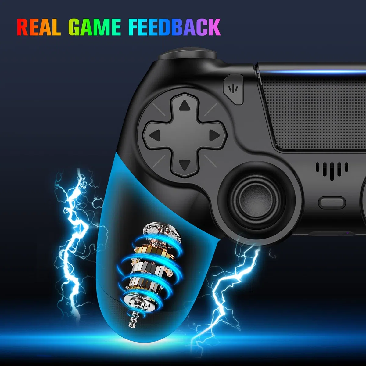 Lot de 2 manettes avec station de charge pour PS4, manette sans fil compatible avec PS4/Pro/Slim, avec station de charge LED 2